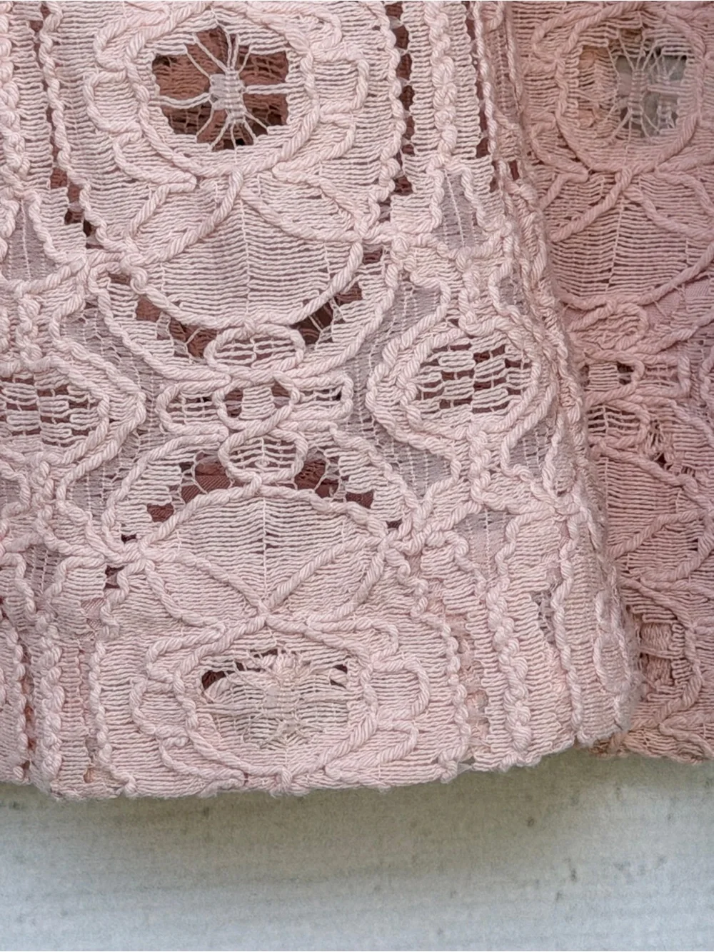 Adrienne Vittadini Intricate Medallion Lace Single Button Blazer - Large